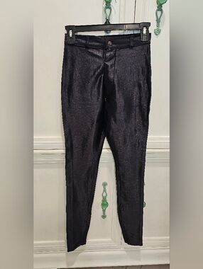 Vintage, 80's Frederick's of Hollywood Black Lycra/Spandex Straight-Leg Pants